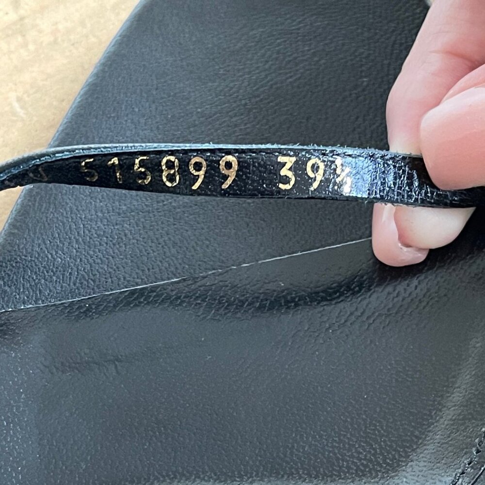 Saint Laurent Opyum 85 Black Nappa Leather Tiny Studs YSL Logo Heels SZ 39.5 NWT - Picture 4 of 16